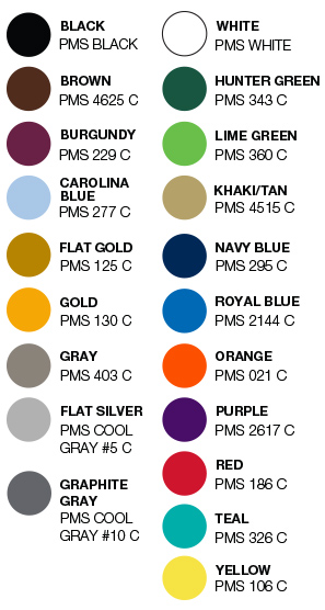 Standard PMS colors