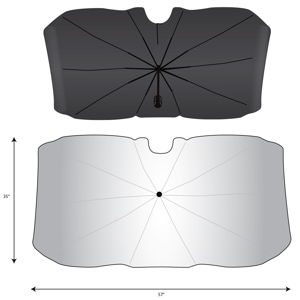 The Dashboard Defender UV Car Windshield Umbrella