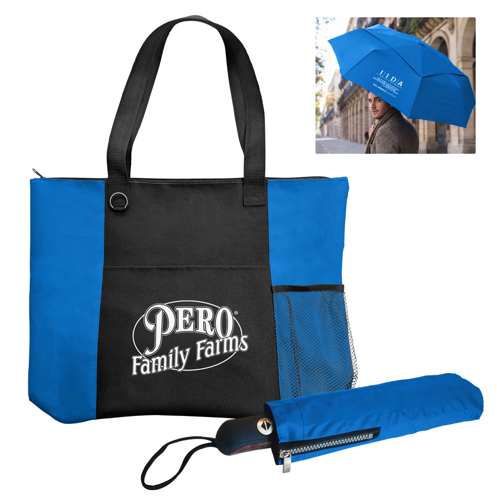 The Mariner Boat Tote Bag/Vented Director Umbrella Set