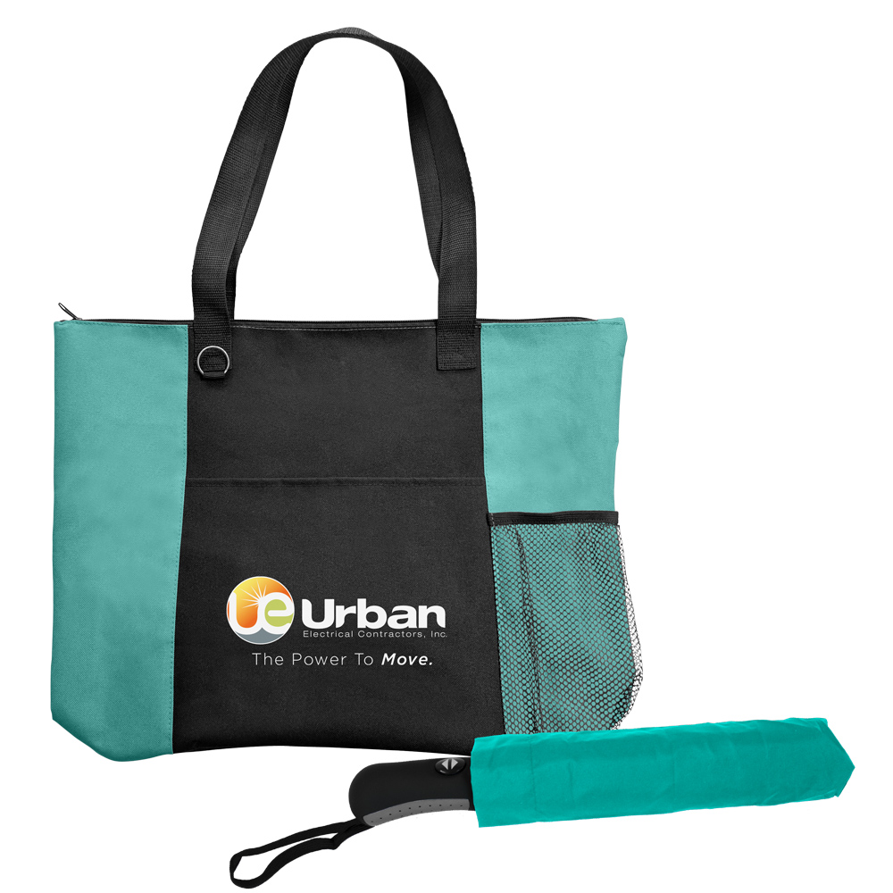 The Mariner Boat Tote Bag/Reversa Inverted Umbrella Set