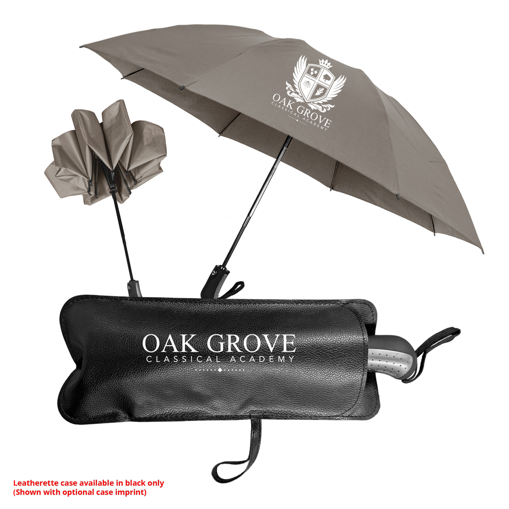 The Reversa Inverted Umbrella w/Deluxe Leatherette Case