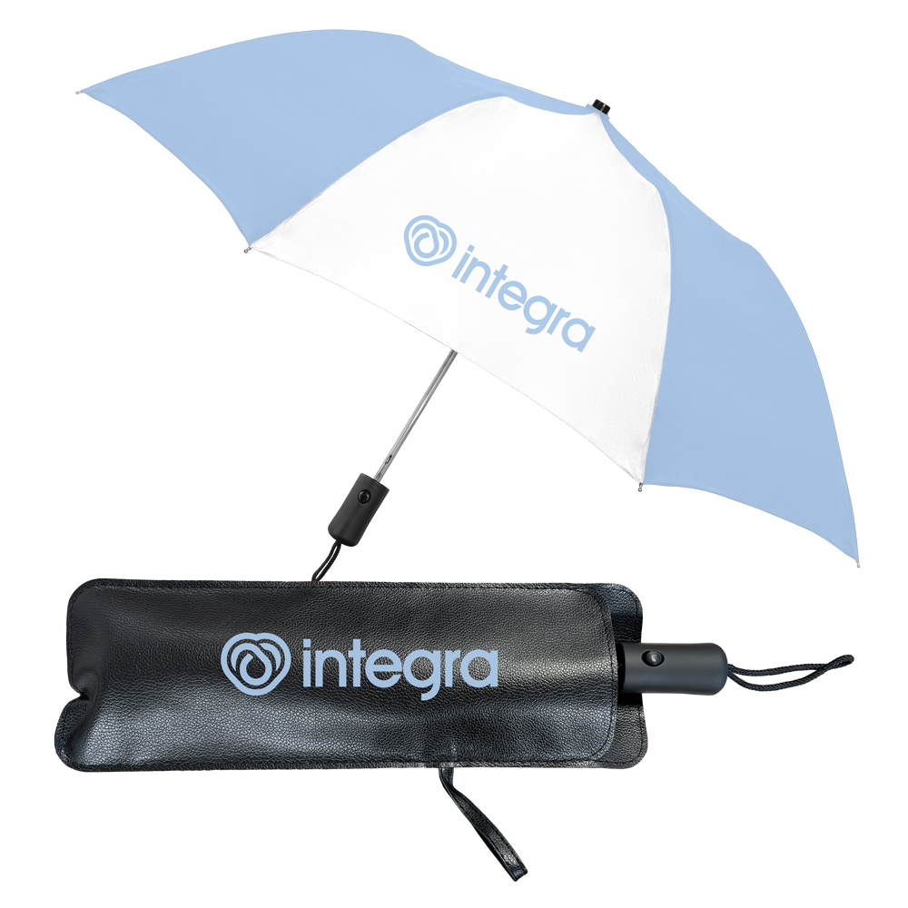 The Spectrum Folding Umbrella w/Deluxe Leatherette Case