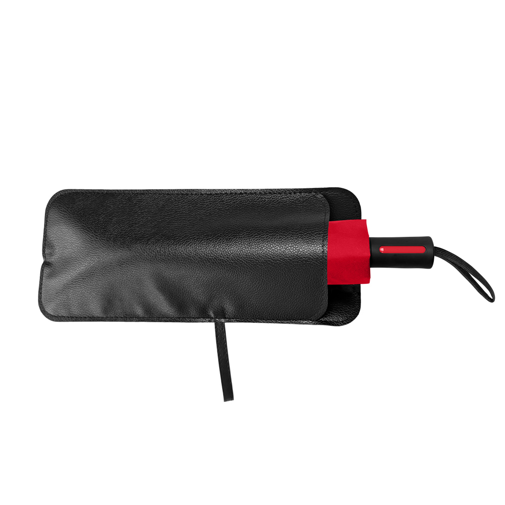 The Accent Folding Umbrella w/Leatherette Case
