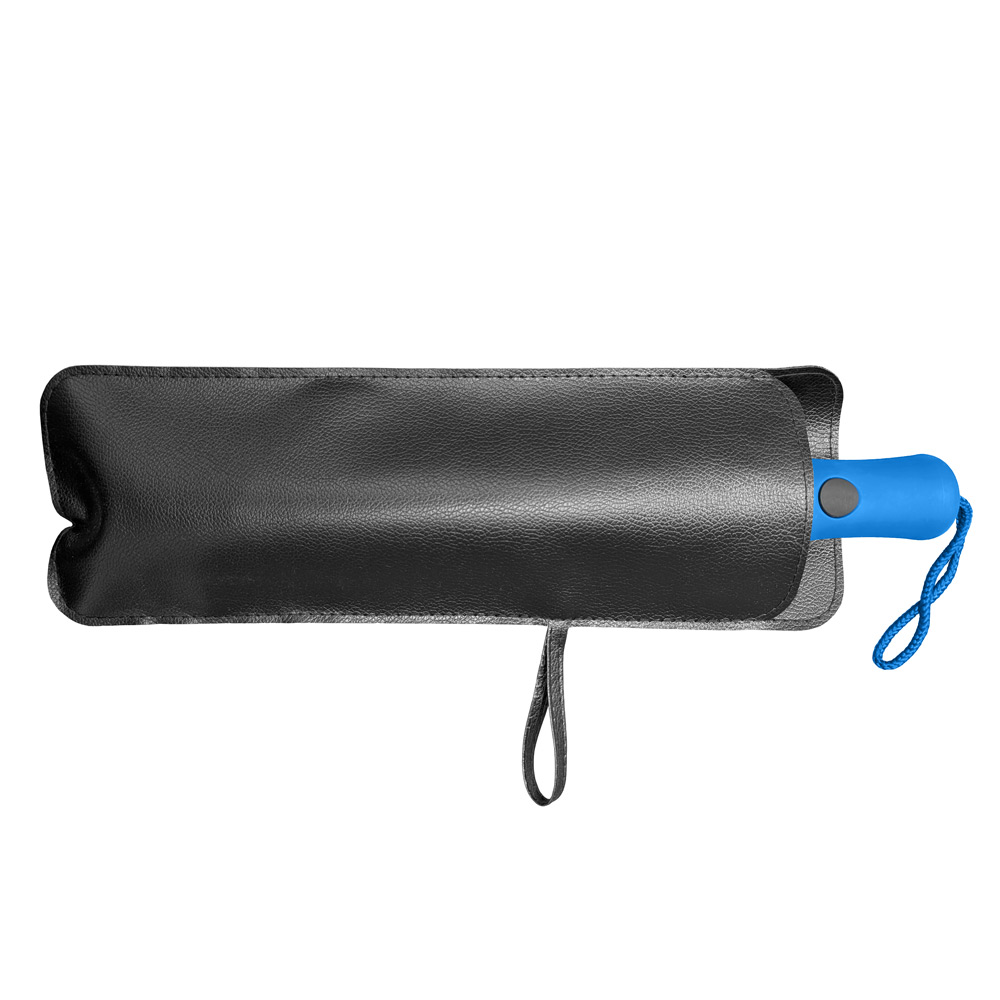 The Vented Color Crown Folding Umbrella w/Leatherette Case