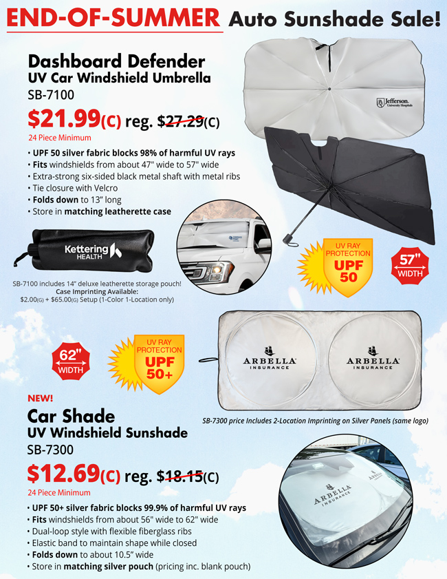 End-of-Summer Sunshade Sale!