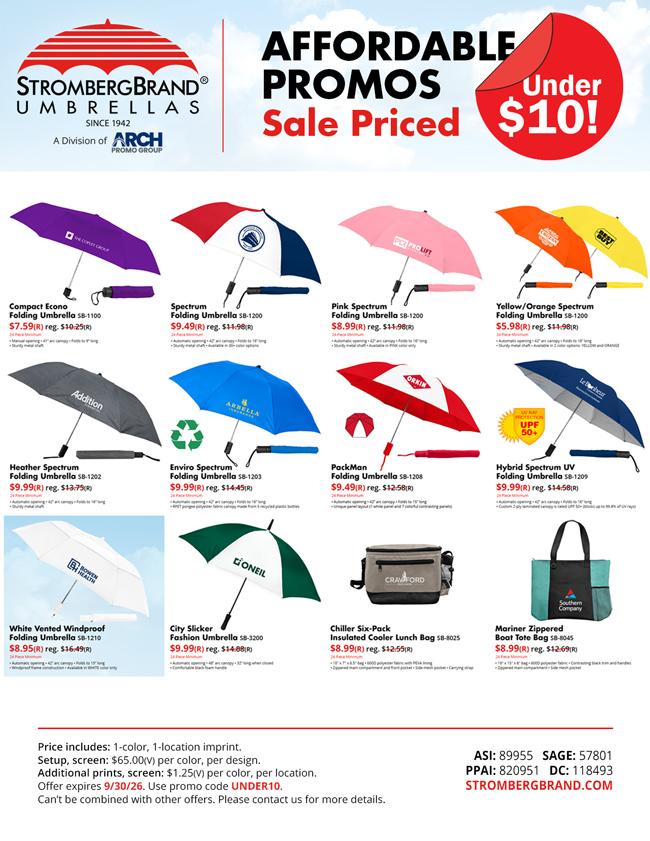 Promos Under $10!